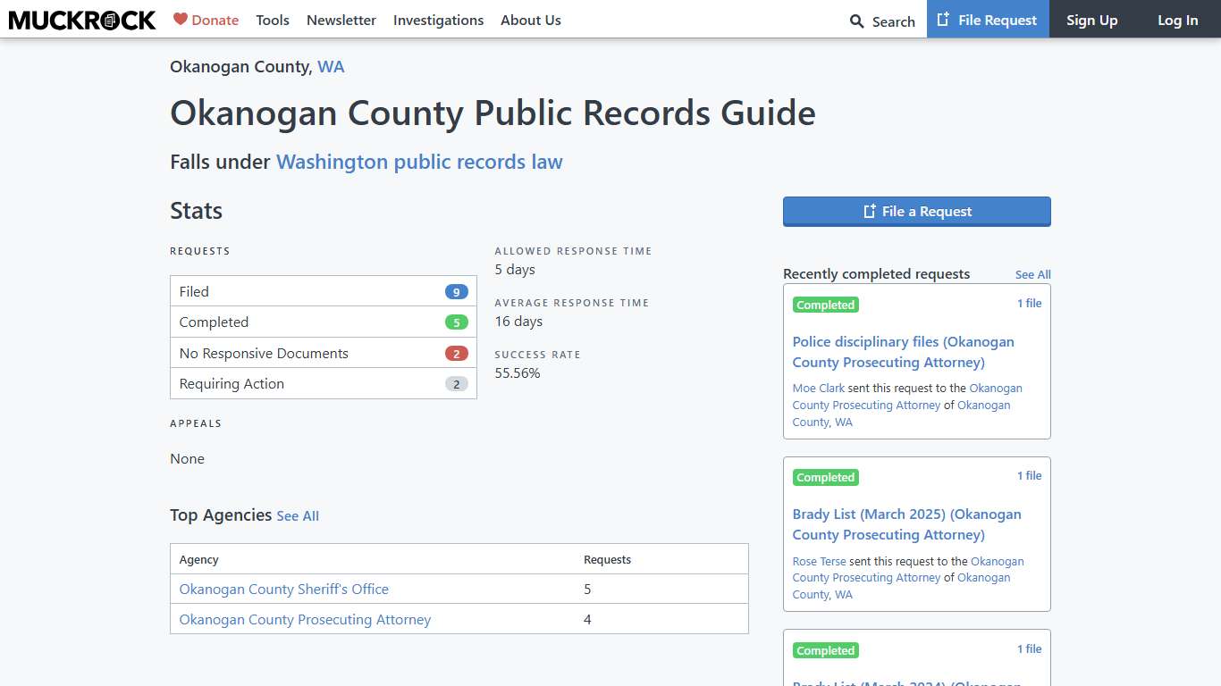 Okanogan County Public Records Guide • MuckRock